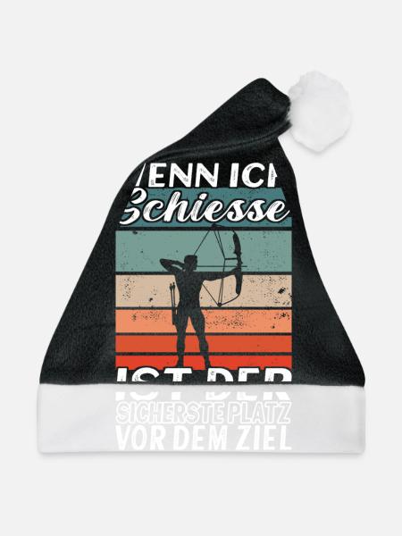 Bogenschiessen Bogensport Bogenschütze Archery - Weihnachtsmütze - Schwarz/Weiß