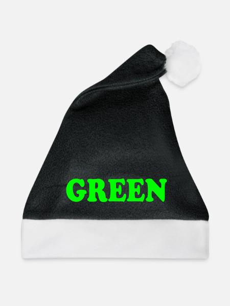 Green - Weihnachtsmütze - Schwarz/Weiß - Vorne