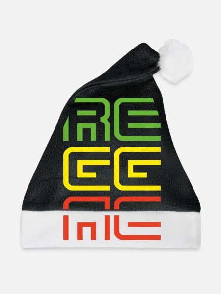 041 - Reggae - Weihnachtsmütze - Schwarz/Weiß - Vorne