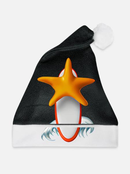 Seesterne Surfbrett - Weihnachtsmütze - Schwarz/Weiß