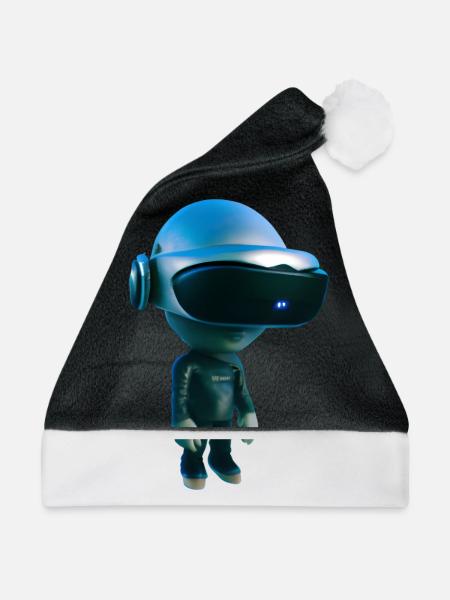 VR Alien - Weihnachtsmütze - Schwarz/Weiß