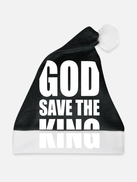 god save the king - Weihnachtsmütze - Schwarz/Weiß