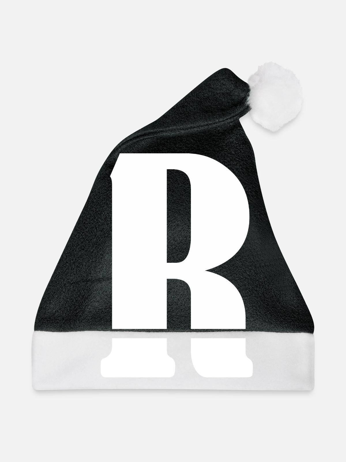 R - Weihnachtsmütze - Schwarz/Weiß - Vorne