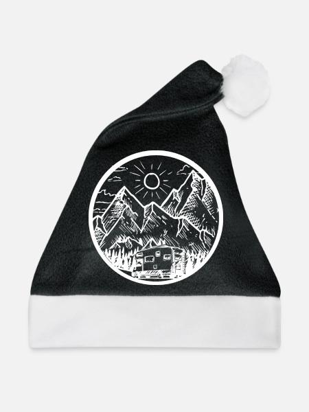 Berg - Camping Van - (12) - Weihnachtsmütze - Schwarz/Weiß