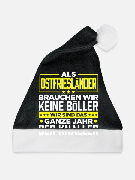 OSTFRIESLÄNDER - Böller - Weihnachtsmütze - Schwarz/Weiß