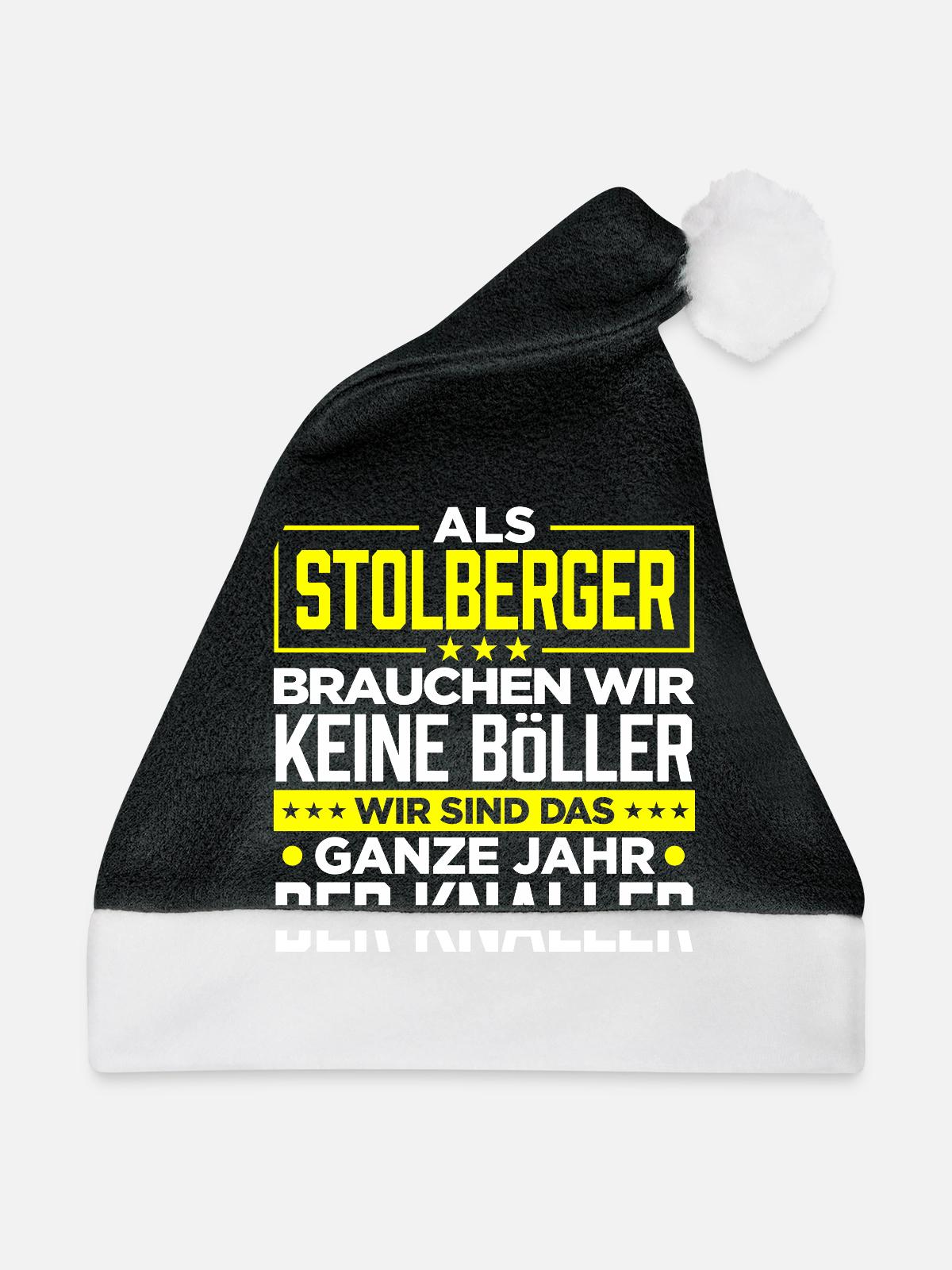 STOLBERGER - Böller - Weihnachtsmütze - Schwarz/Weiß - Vorne