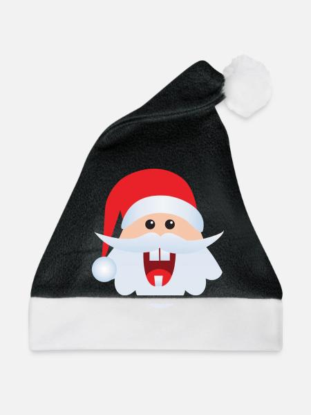 Funny Santa Claus! Funny Santa Claus - Weihnachtsmütze - Schwarz/Weiß - Vorne