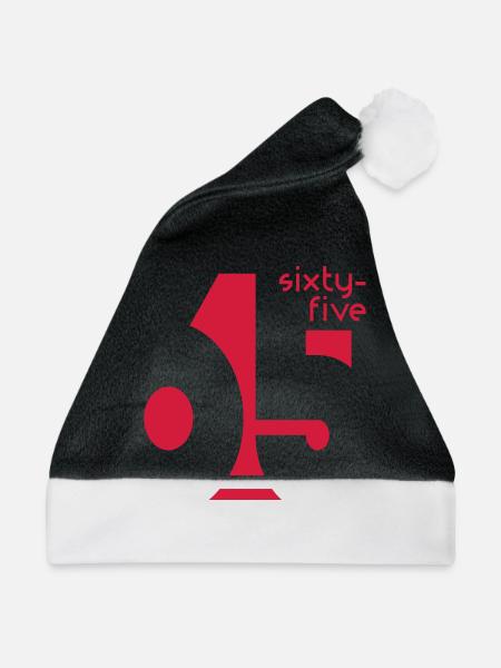 65 sixty-five - Weihnachtsmütze - Schwarz/Weiß