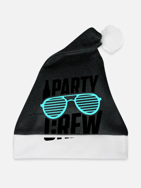 party crew - Weihnachtsmütze - Schwarz/Weiß