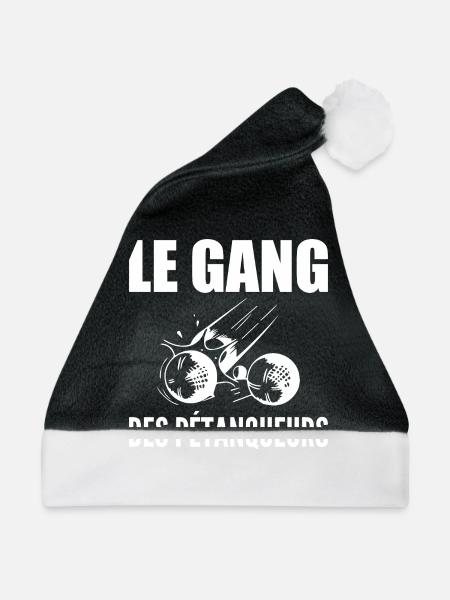 Pétanque, Bowler, Petanque-Fan, Vatertag - Weihnachtsmütze - Schwarz/Weiß