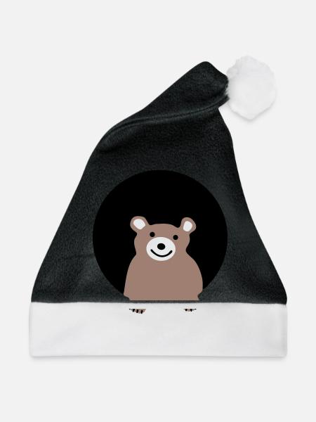 Bär - Weihnachtsmütze - Schwarz/Weiß