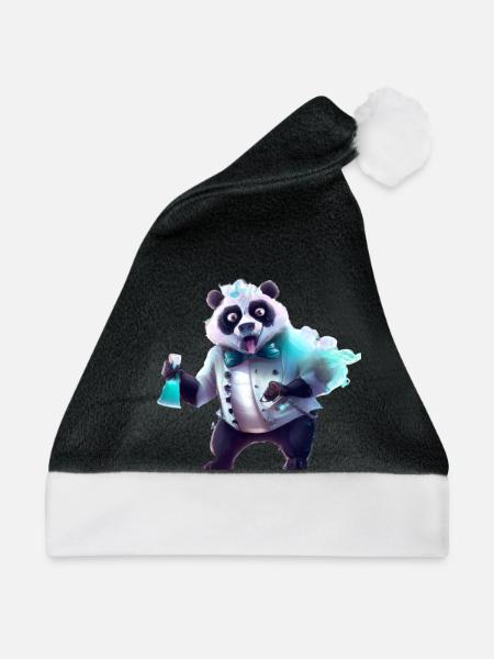 Panda-Wissenschaftler - Weihnachtsmütze - Schwarz/Weiß