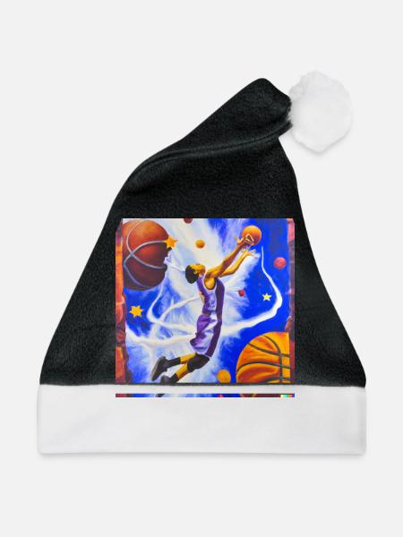Basketballspieler Dunk - Weihnachtsmütze - Schwarz/Weiß