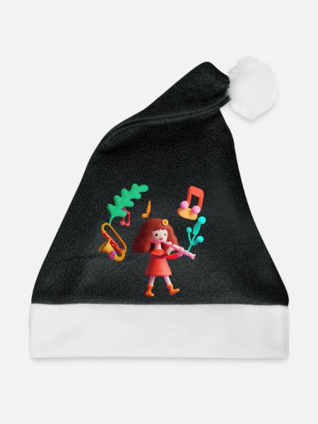 LUSTIG 10 - Weihnachtsmütze - Schwarz/Weiß