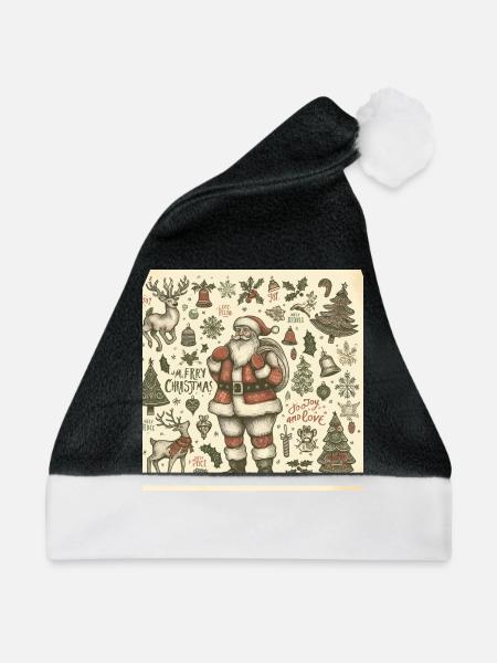 Winter Design - Weihnachtsmütze - Schwarz/Weiß