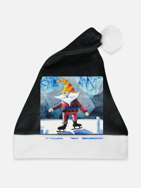 Die Wunder des Winters - Weihnachtsmütze - Schwarz/Weiß