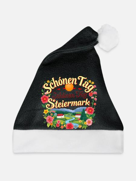 Steiermark 1 - Weihnachtsmütze - Schwarz/Weiß