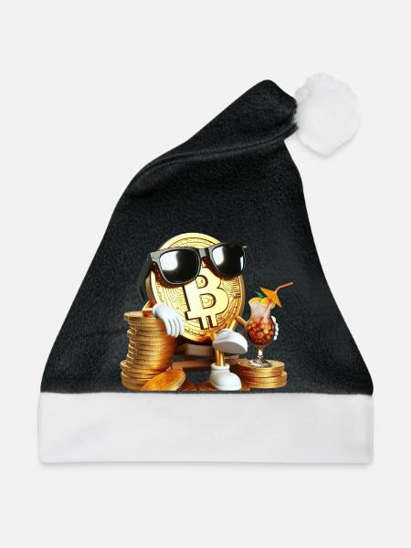 Abschreckender Bitcoin - Weihnachtsmütze - Schwarz/Weiß