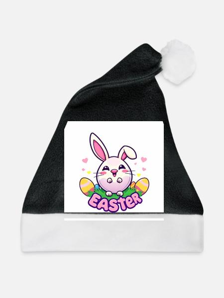Bunte Ostern - Weihnachtsmütze - Schwarz/Weiß