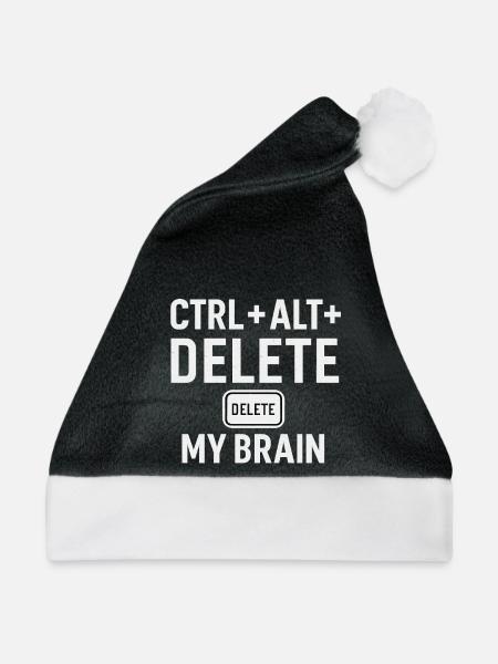 CTRL + ALT + DELETE MY BRAIN - Weihnachtsmütze - Schwarz/Weiß