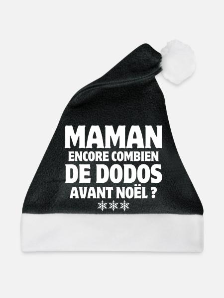 Weihnachten, Frohe Weihnachten, Frohe Feiertage - Weihnachtsmütze - Schwarz/Weiß - Vorne