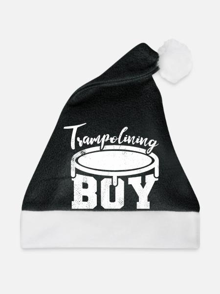 Trampolinspringer Junge - Weihnachtsmütze - Schwarz/Weiß - Vorne