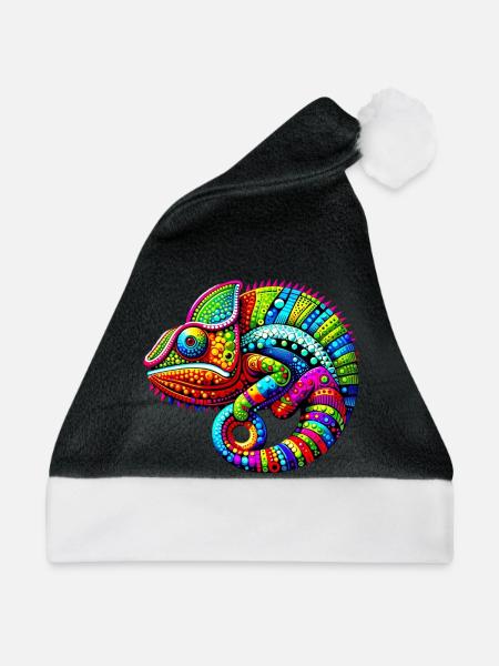 Chamäleon - Weihnachtsmütze - Schwarz/Weiß