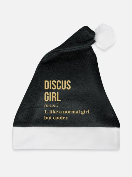 Diskus Diskus Diskus Diskus - Weihnachtsmütze - Schwarz/Weiß