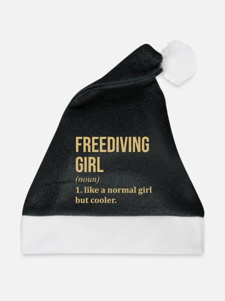 Freitauchen, Freitauchen, Freitauchen, Freitauchen - Weihnachtsmütze - Schwarz/Weiß