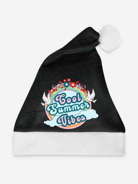 Coole Sommervibes, Sommernervosität - Weihnachtsmütze - Schwarz/Weiß