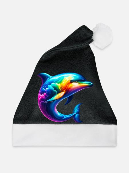 Delfin - Weihnachtsmütze - Schwarz/Weiß