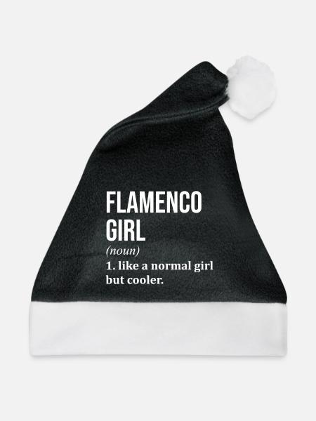 Flamenco Flamenco Flamenco - Weihnachtsmütze - Schwarz/Weiß - Vorne