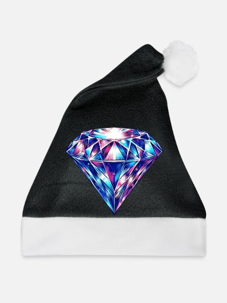 Diamant - Weihnachtsmütze - Schwarz/Weiß