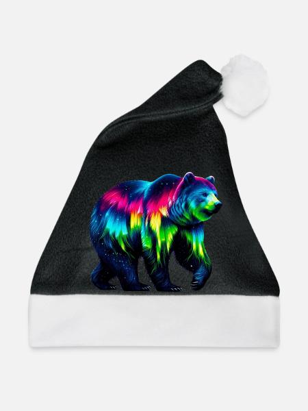 Bär - Weihnachtsmütze - Schwarz/Weiß