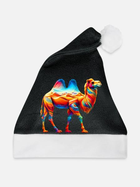 Kamel - Weihnachtsmütze - Schwarz/Weiß