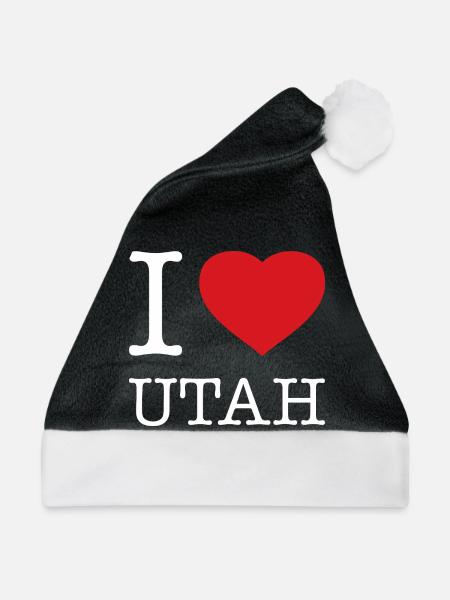 I LOVE UTAH - Weihnachtsmütze - Schwarz/Weiß
