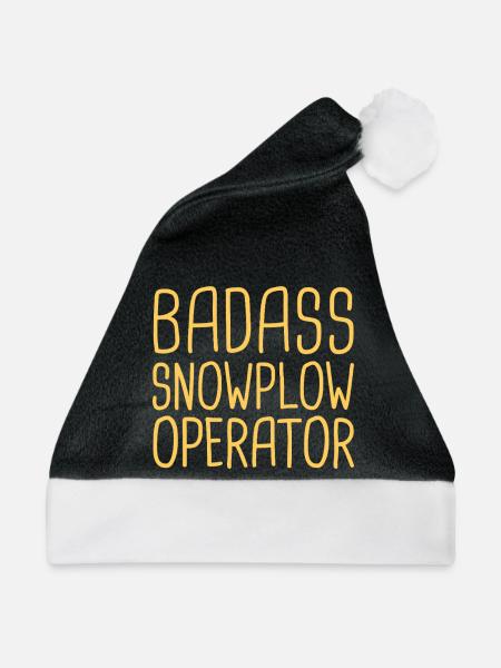 Snowplow Operator Badass Schneepflugfahrer - Weihnachtsmütze - Schwarz/Weiß