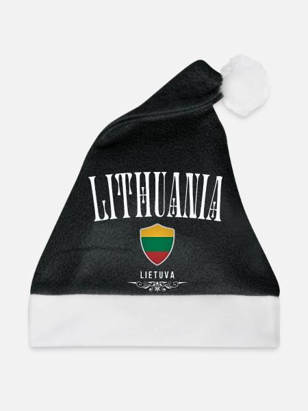 Litauischer Stolz, minimalistisches, elegantes Design - Weihnachtsmütze - Schwarz/Weiß - Vorne