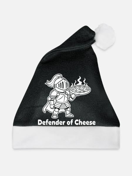 Ritter der Käsepizza - Weihnachtsmütze - Schwarz/Weiß