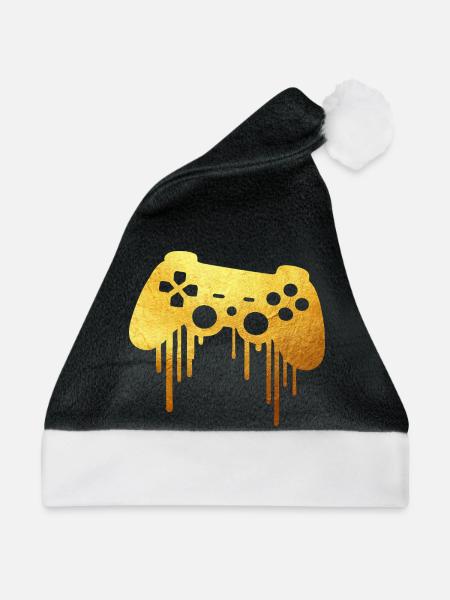 Gold player gamer - Weihnachtsmütze - Schwarz/Weiß