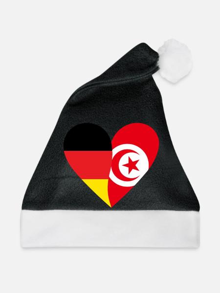 Herz der zwei Länder - Weihnachtsmütze - Schwarz/Weiß