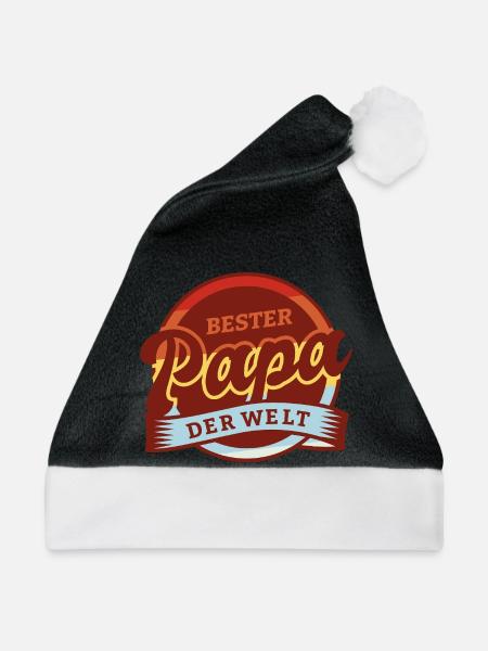 Bester Papa - Weihnachtsmütze - Schwarz/Weiß