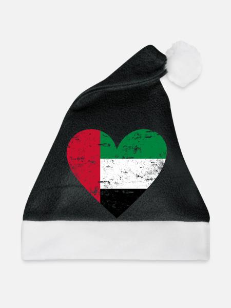 UAE Heart - Weihnachtsmütze - Schwarz/Weiß