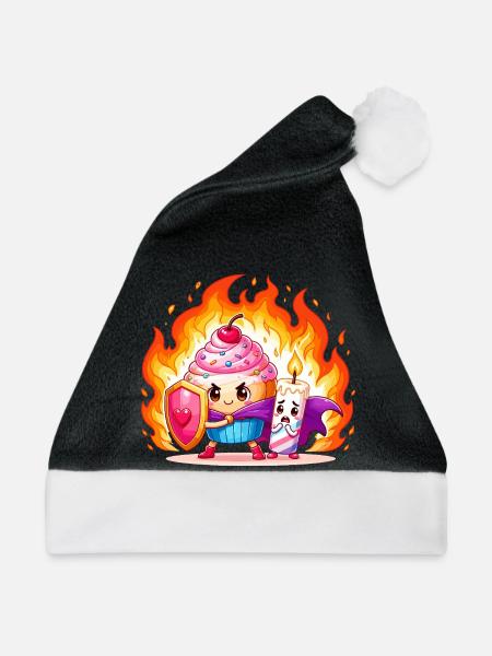 Feuerkuchenhelden Duo - Weihnachtsmütze - Schwarz/Weiß