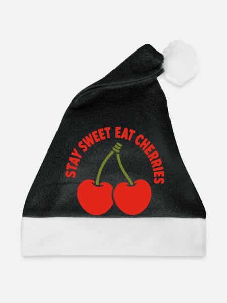 Cherry Duo Kreistypografie - Weihnachtsmütze - Schwarz/Weiß