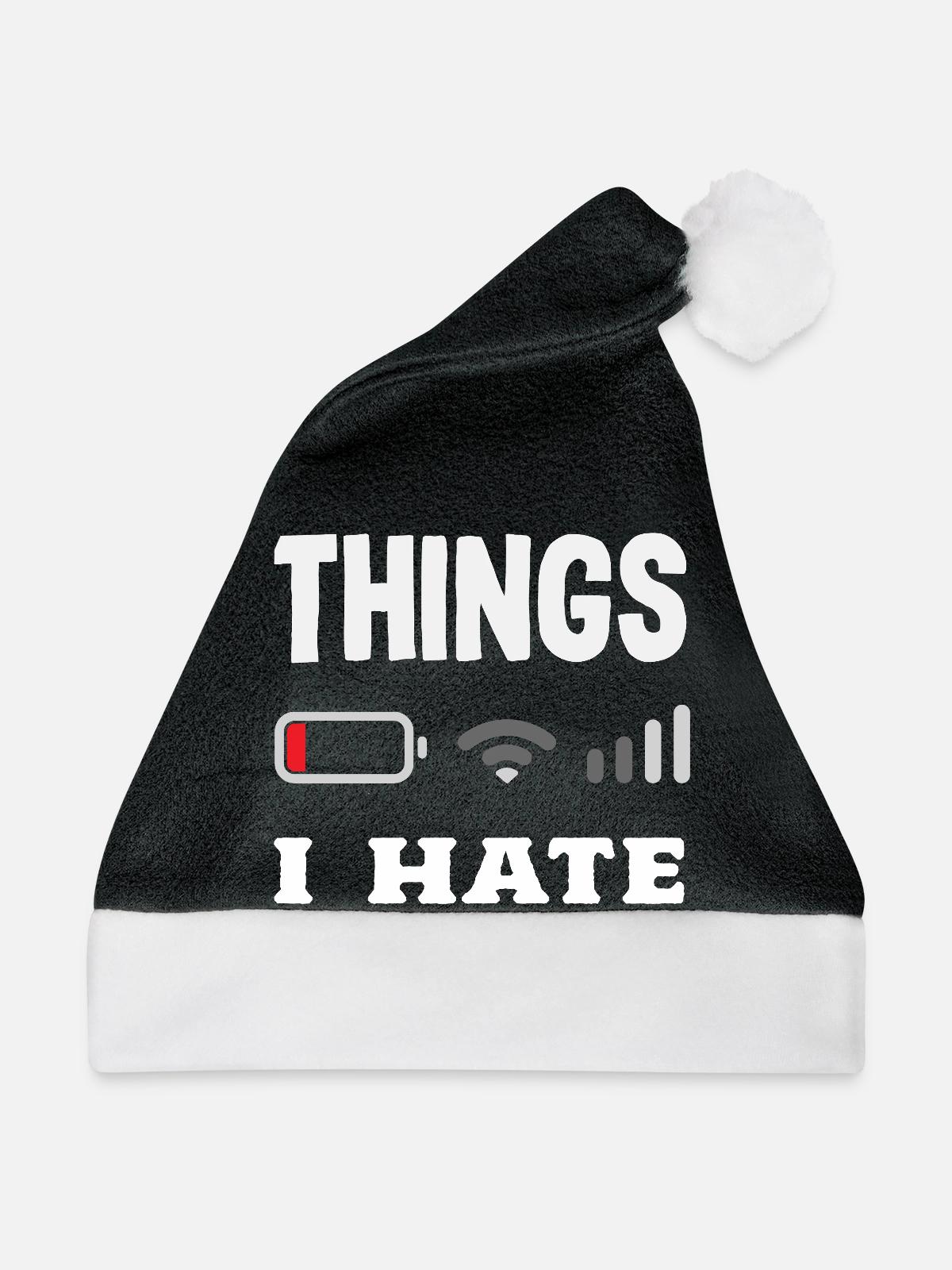 Dinge Die Ich Hasse - Weihnachtsmütze - Schwarz/Weiß - Vorne