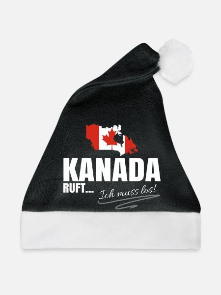 Kanada Auswandern - Weihnachtsmütze - Schwarz/Weiß - Vorne