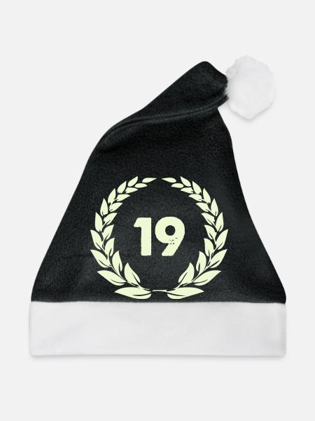 kranz_19- - Weihnachtsmütze - Schwarz/Weiß