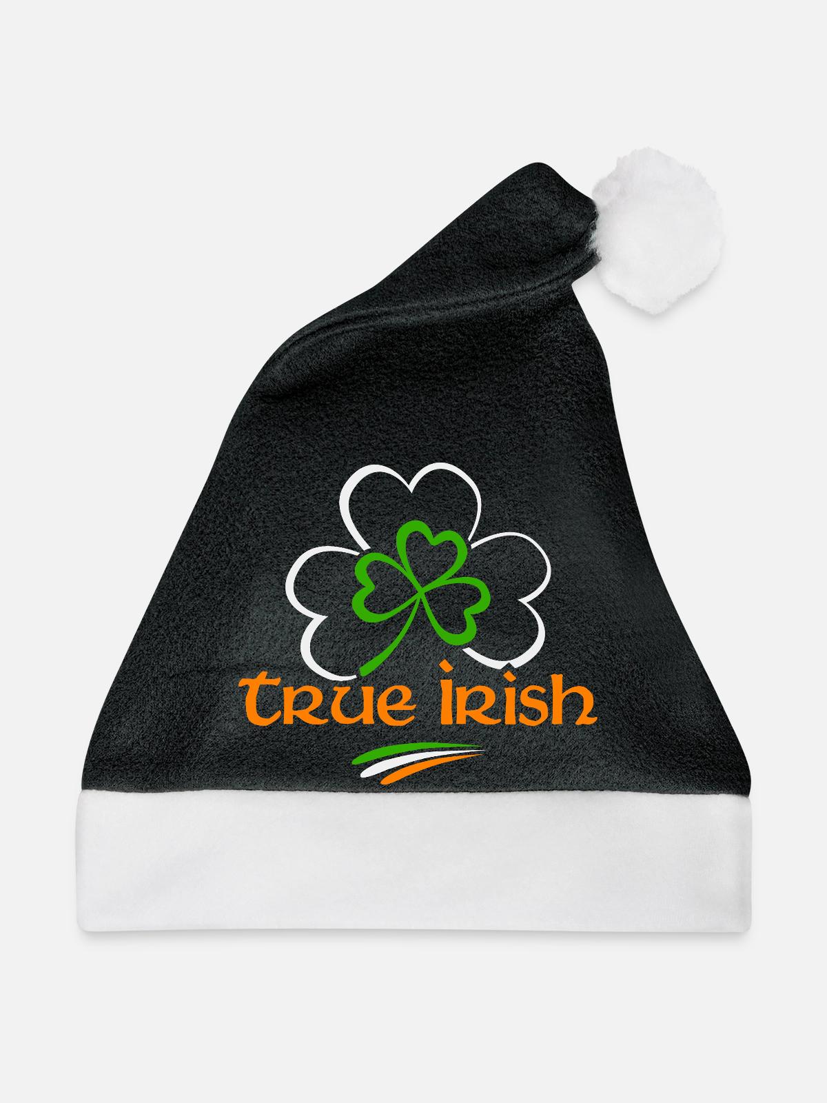 True Irish - Weihnachtsmütze - Schwarz/Weiß - Vorne