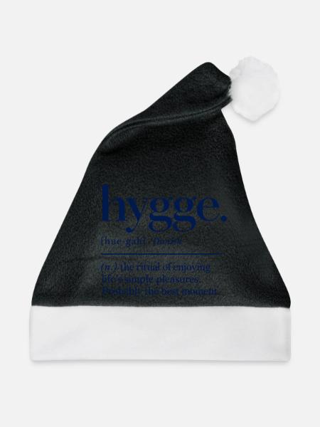 hygge - Definition - Dänemark - Denmark - Weihnachtsmütze - Schwarz/Weiß